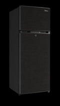Midea 207L Double Door Refrigerator exterior dark wood-grain finish