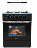 Midea 50x55 4 Burner Gas Cooker with 59L oven front view