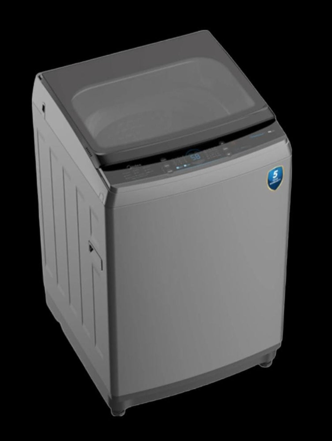 Midea 13KG Top Loader Washing Machine dark grey metallic finish