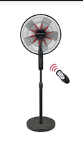 Binatone 16 inch Standing Fan with Remote Control black and red full view