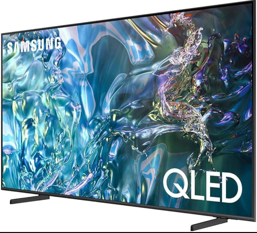Samsung 85 inch QLED 4K Q60D Smart TV stunning display side angle view