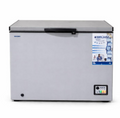 Bruhm 201L Chest Freezer grey steel body with temperature indicator front view