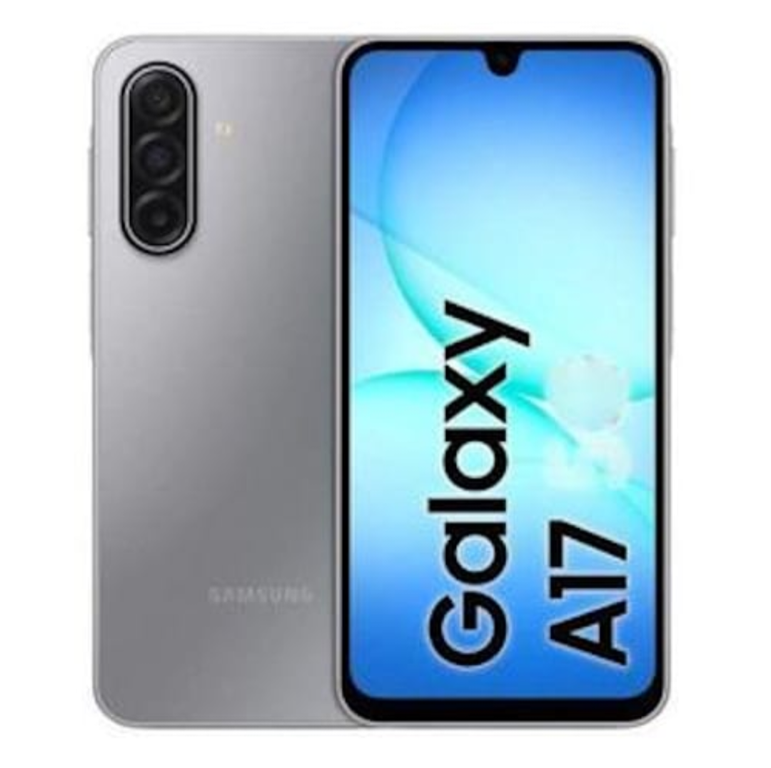 Samsung Galaxy A17 6/128GB silver front and back view with triple camera