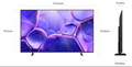 Samsung 55 inch Crystal UHD 4K Smart TV dimensions 1224.6mm x 759.1mm front and side view