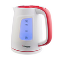 Binatone 1.7LT Electric Kettle white and red with illuminated blue water level window