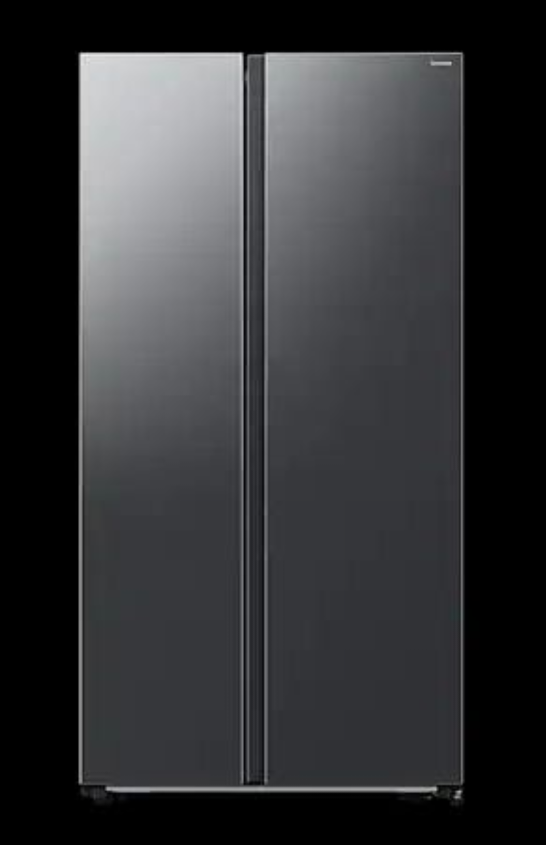 Samsung 583LT Side by Side Refrigerator premium dark grey finish full front view